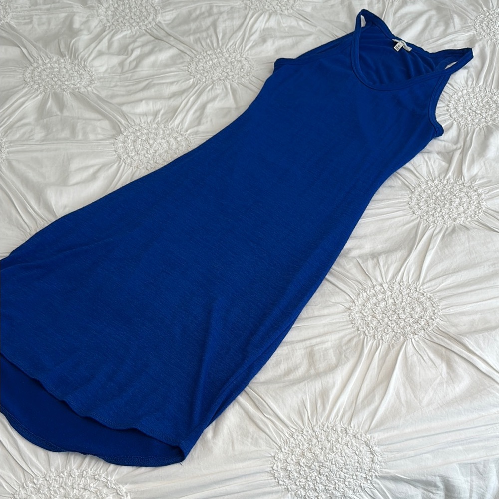 Aritzia Wilfred Free Blue Midi Dress